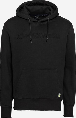 Coupe regular Sweat de sport Superdry en noir : devant