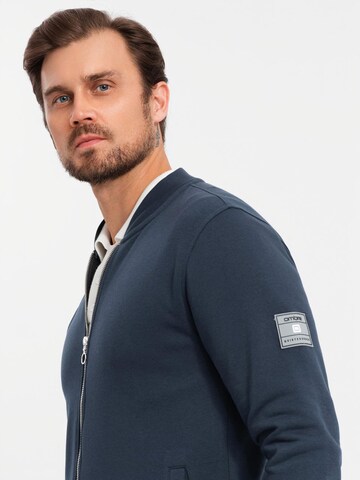 Ombre Sweatvest 'OM-SSZP-0215' in Blauw