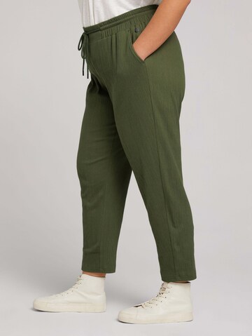 Tom Tailor Women + Normální Kalhoty – zelená