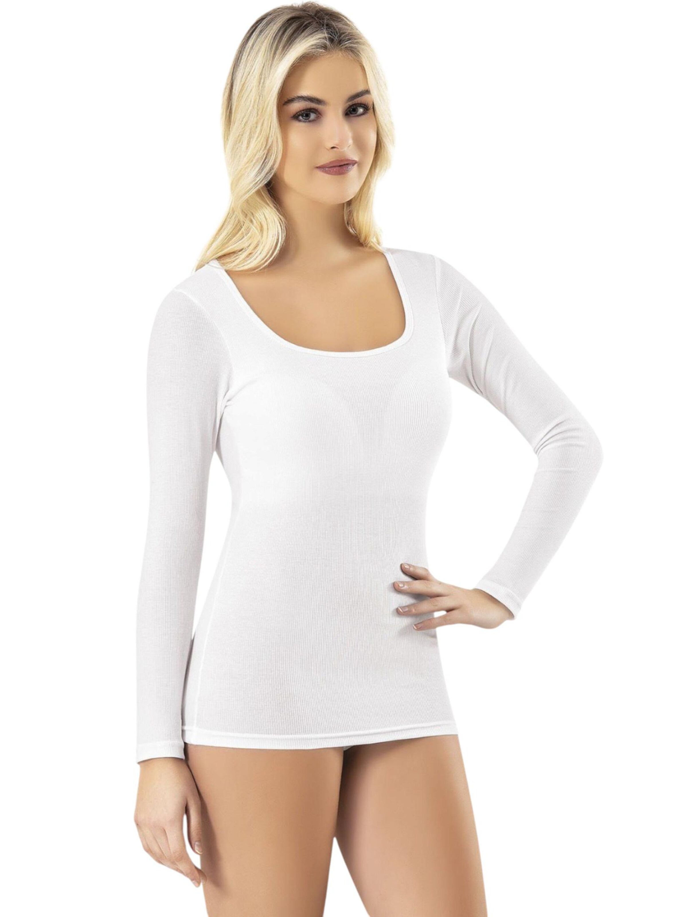 T-shirt 'SQUARELONG' fashionshowcase en blanc