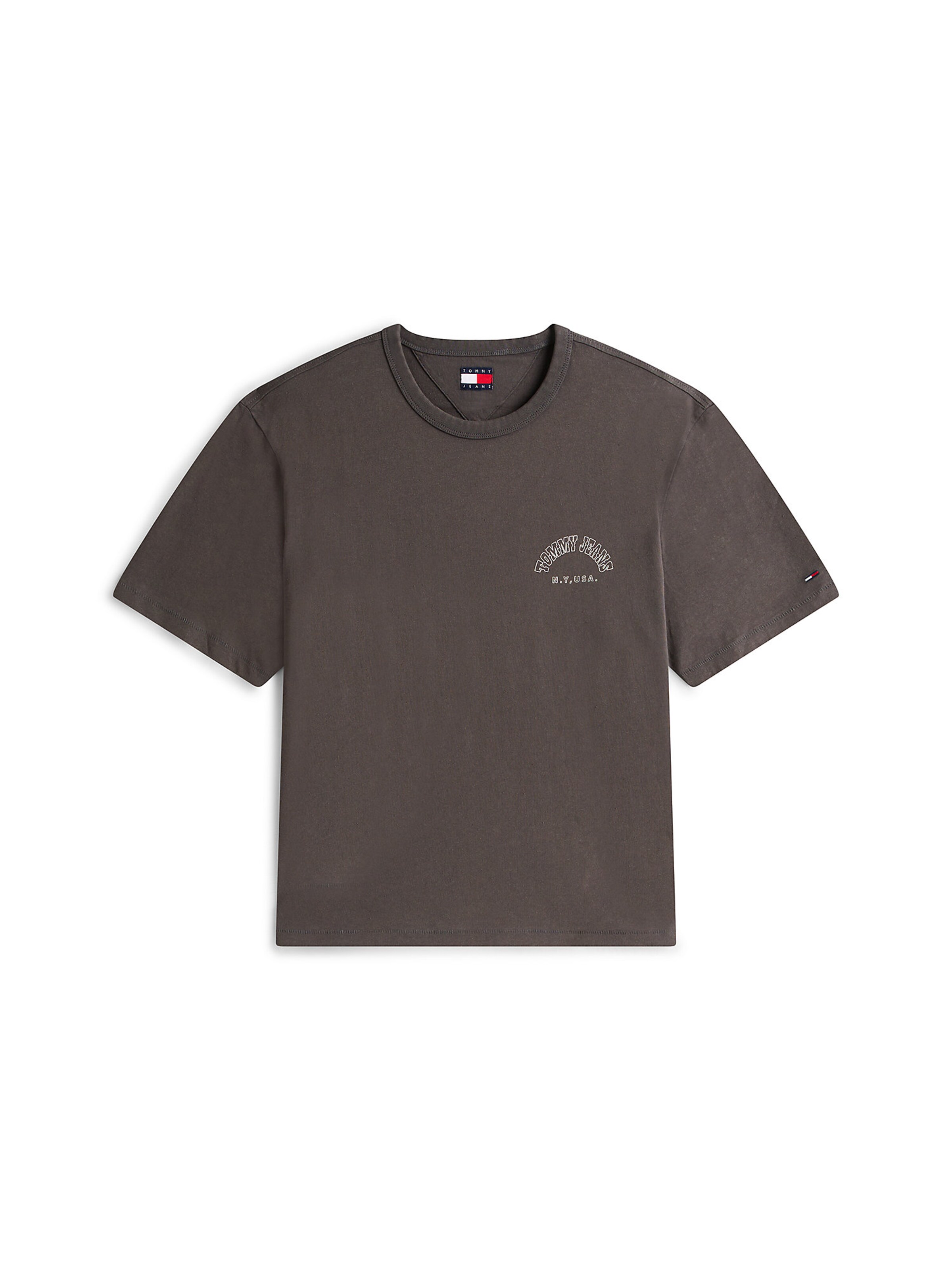 Tommy Jeans T-Shirt 'Western' en gris foncé / blanc, Vue avec produit