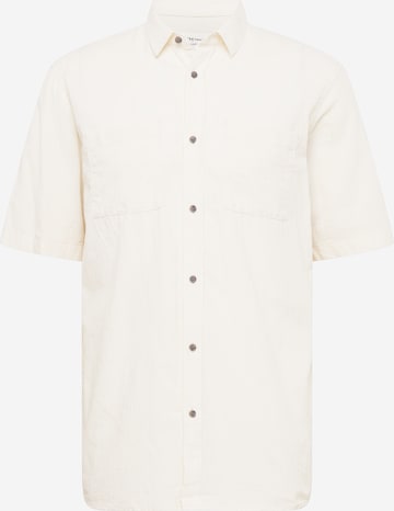 TOM TAILOR DENIM Regular fit Button Up Shirt in Beige: front