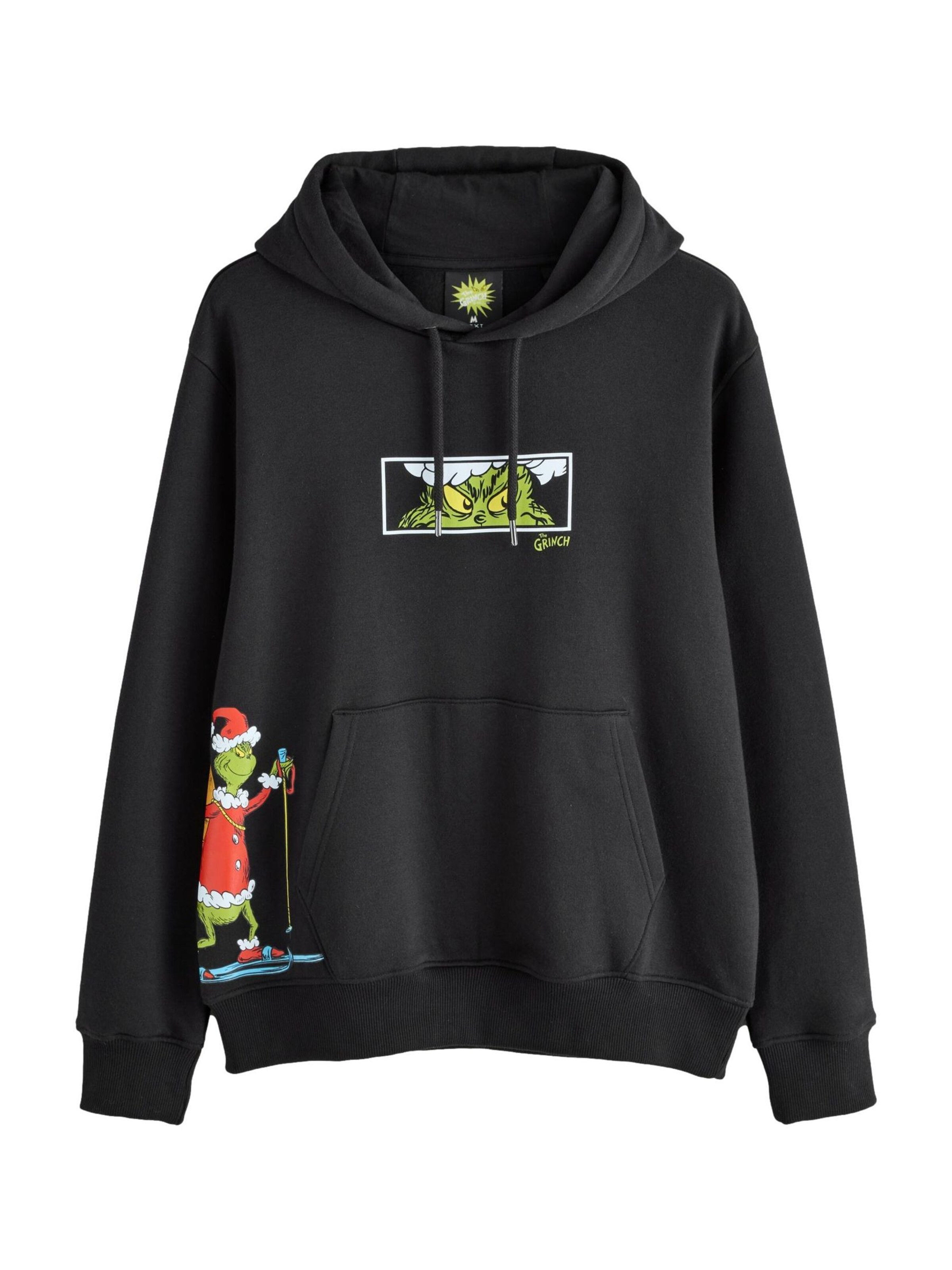 Sweat-shirt 'Christmas Grinch' Next en noir : devant