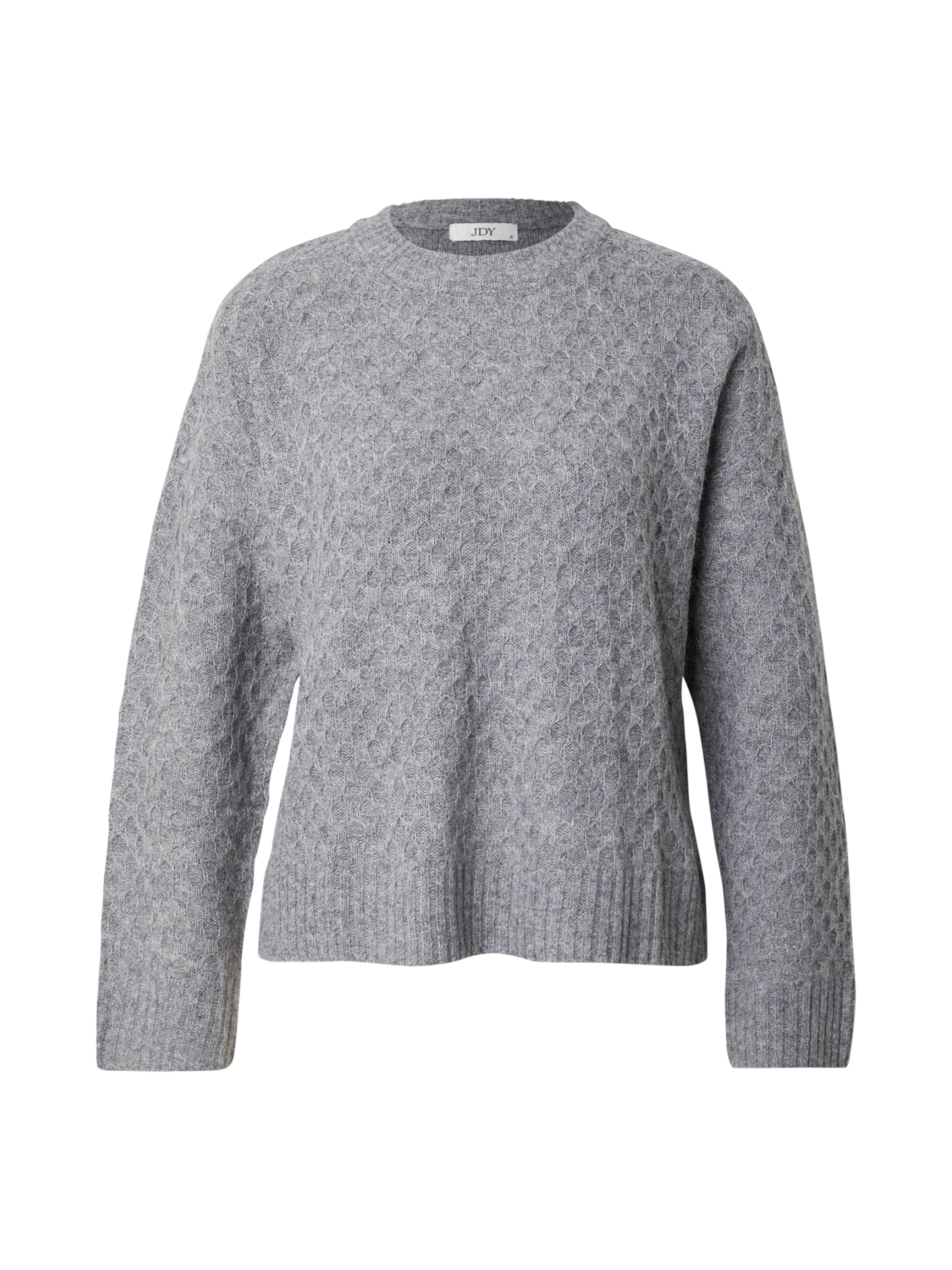 JDY Пуловер 'JDYBIGUM' в сиво: отпред