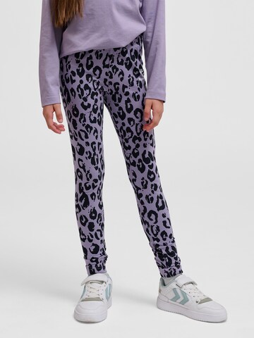 Hummel Skinny Leggings i lilla: forside