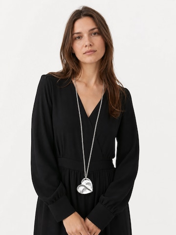 COLLEZIONE ALESSANDRO Necklace 'Cuore' in Silver: front