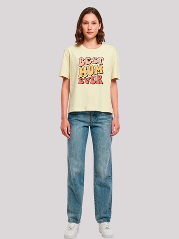 F4NT4STIC Shirt 'Mothers Day Best Mom Ever' in Geel