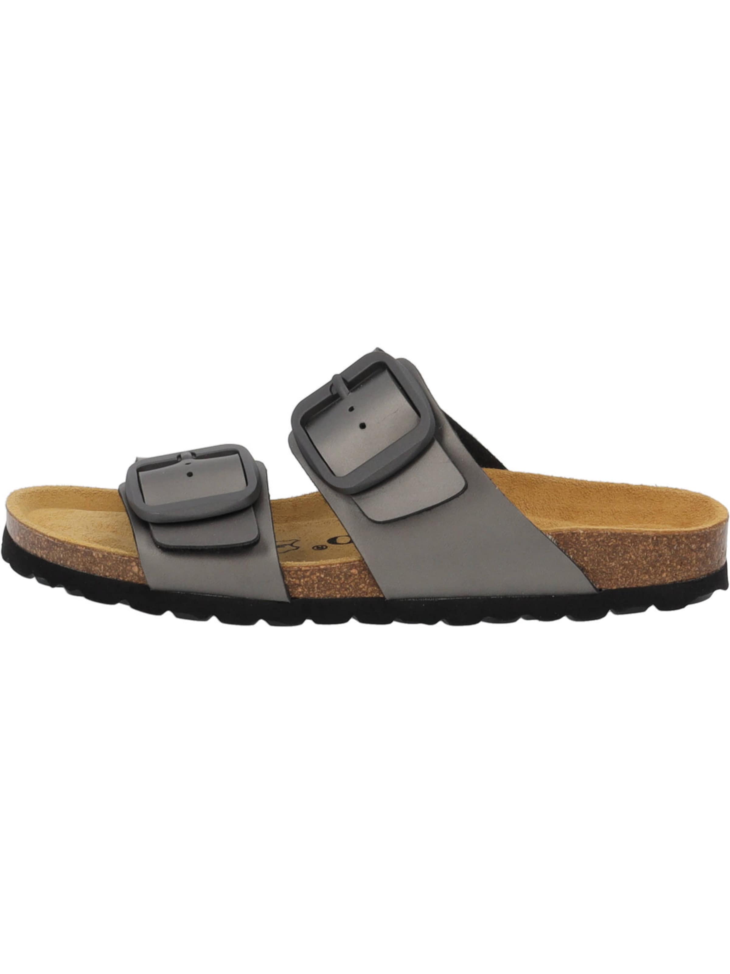 Palado Pantolette 'Samos' in Grau: Vorderseite