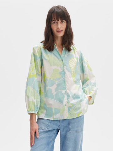 OPUS Blouse 'Faomi' in Groen: voorkant