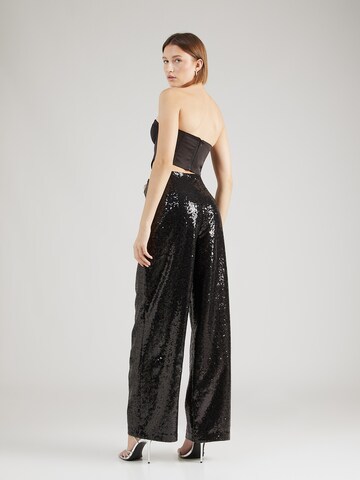 VILA ROUGE Wide leg Pants 'SERENA' in Black