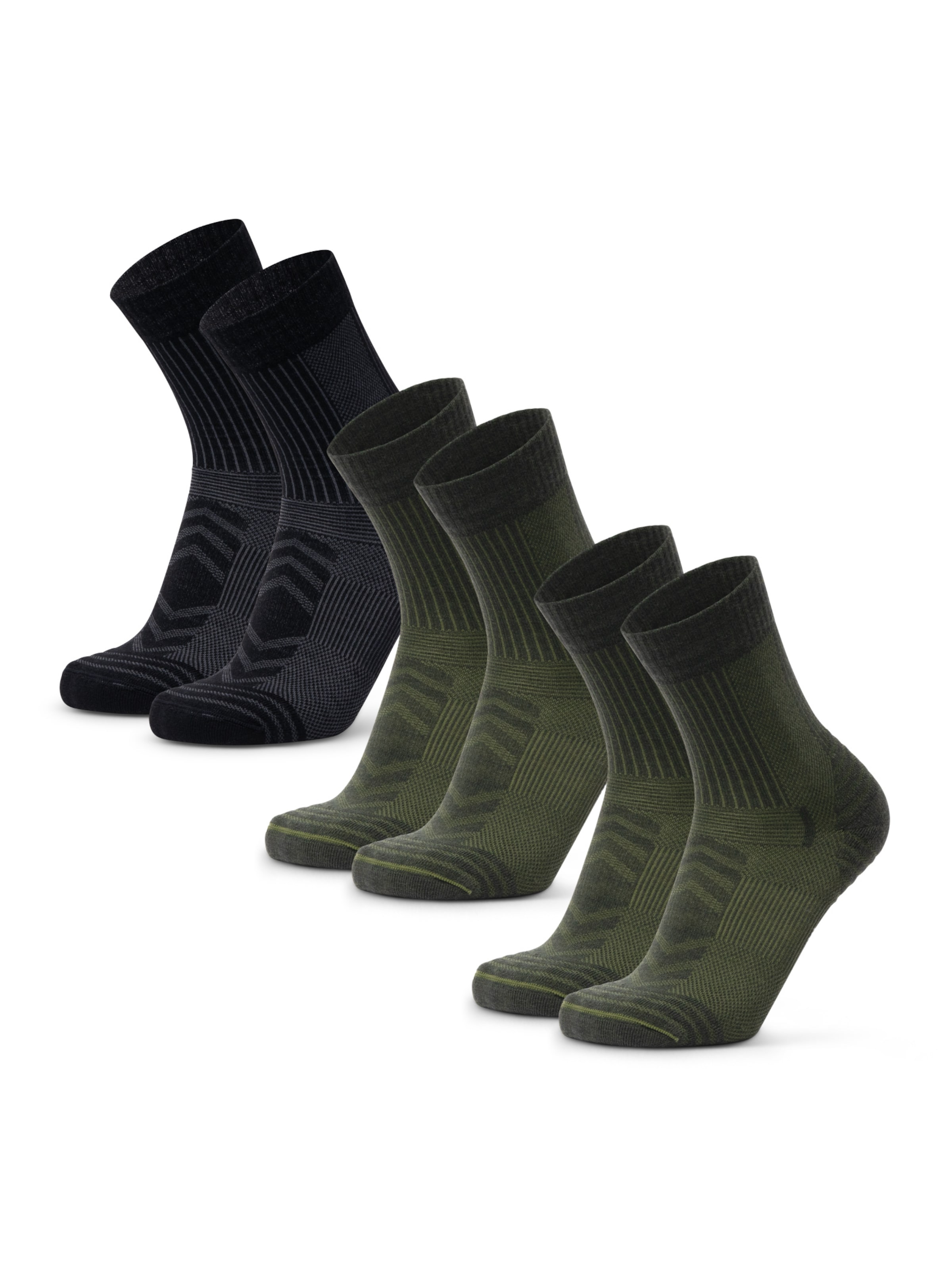 Chaussettes de sport 'Light Hiking Crew' DANISH ENDURANCE en vert : devant