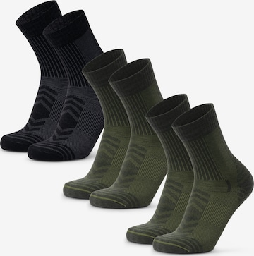 Chaussettes de sport 'Light Hiking Crew' DANISH ENDURANCE en vert : devant