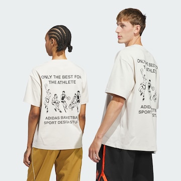 T-Shirt ADIDAS ORIGINALS en beige : devant