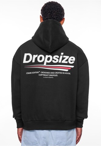 DropsizeSweater majica - crna boja: prednji dio