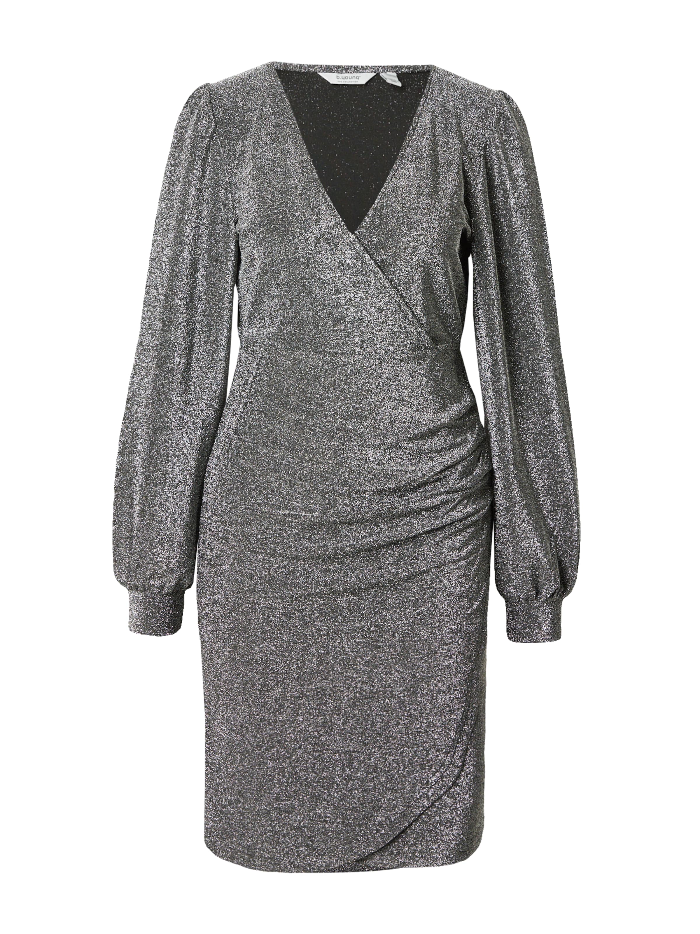 b.young Coctailkleid 'Tacha' in Silber: Vorderseite