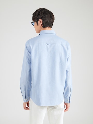 R.D.D. ROYAL DENIM DIVISION Comfort fit Button Up Shirt 'RDDLesner' in Blue