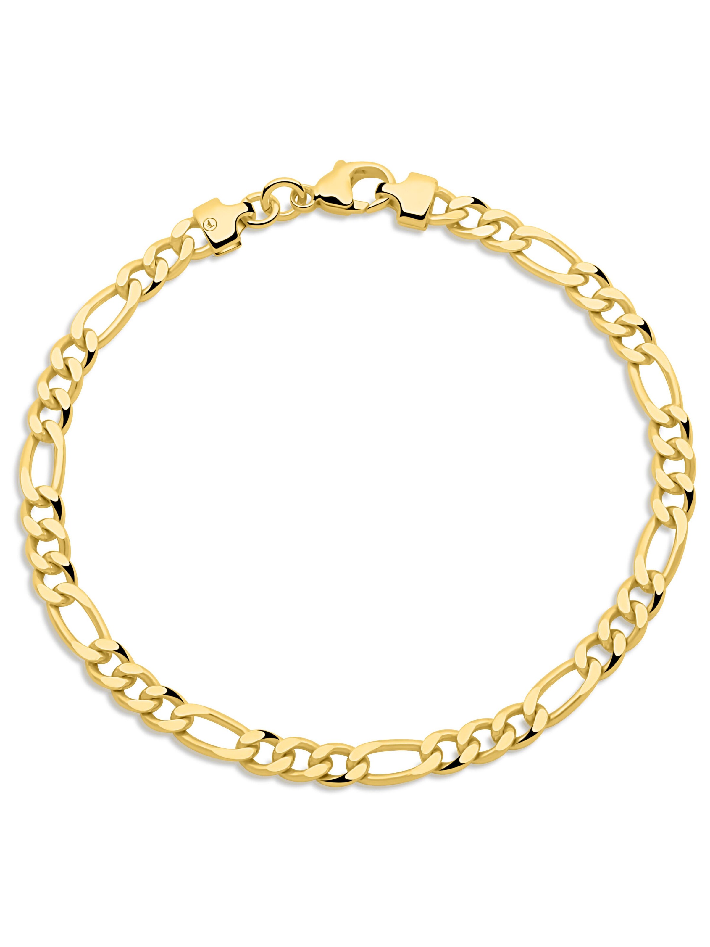 Tony Fein Armband 'Figaro'‌‌‌‌‌‌ in Gold: Vorderseite