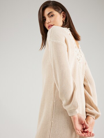 ONLY Gebreide jurk 'Xenia' in Beige
