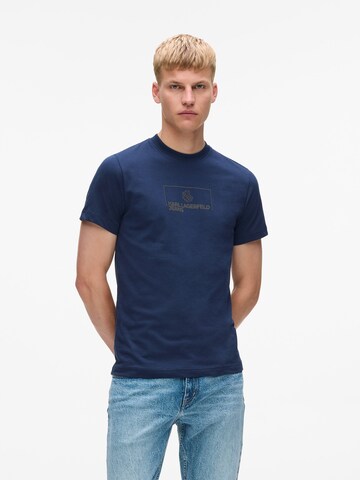 KARL LAGERFELD JEANS - Camisa em azul: frente