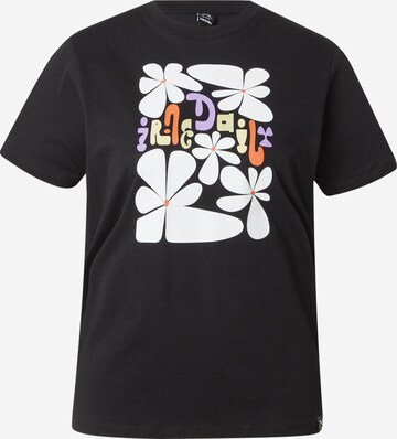 T-shirt 'De La Fleur' Iriedaily en noir : devant