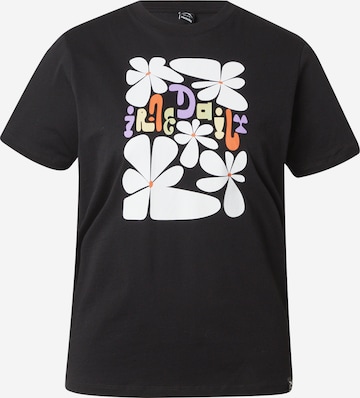 Iriedaily T-shirt 'De La Fleur' i svart: framsida