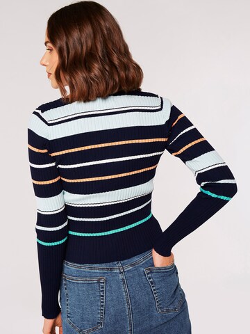 Cardigan ' ' Apricot en bleu