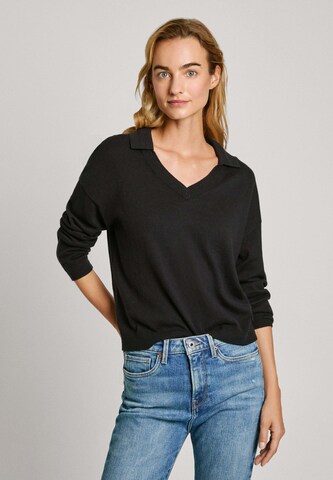 Pepe Jeans Trui 'ISELA' in Zwart: voorkant