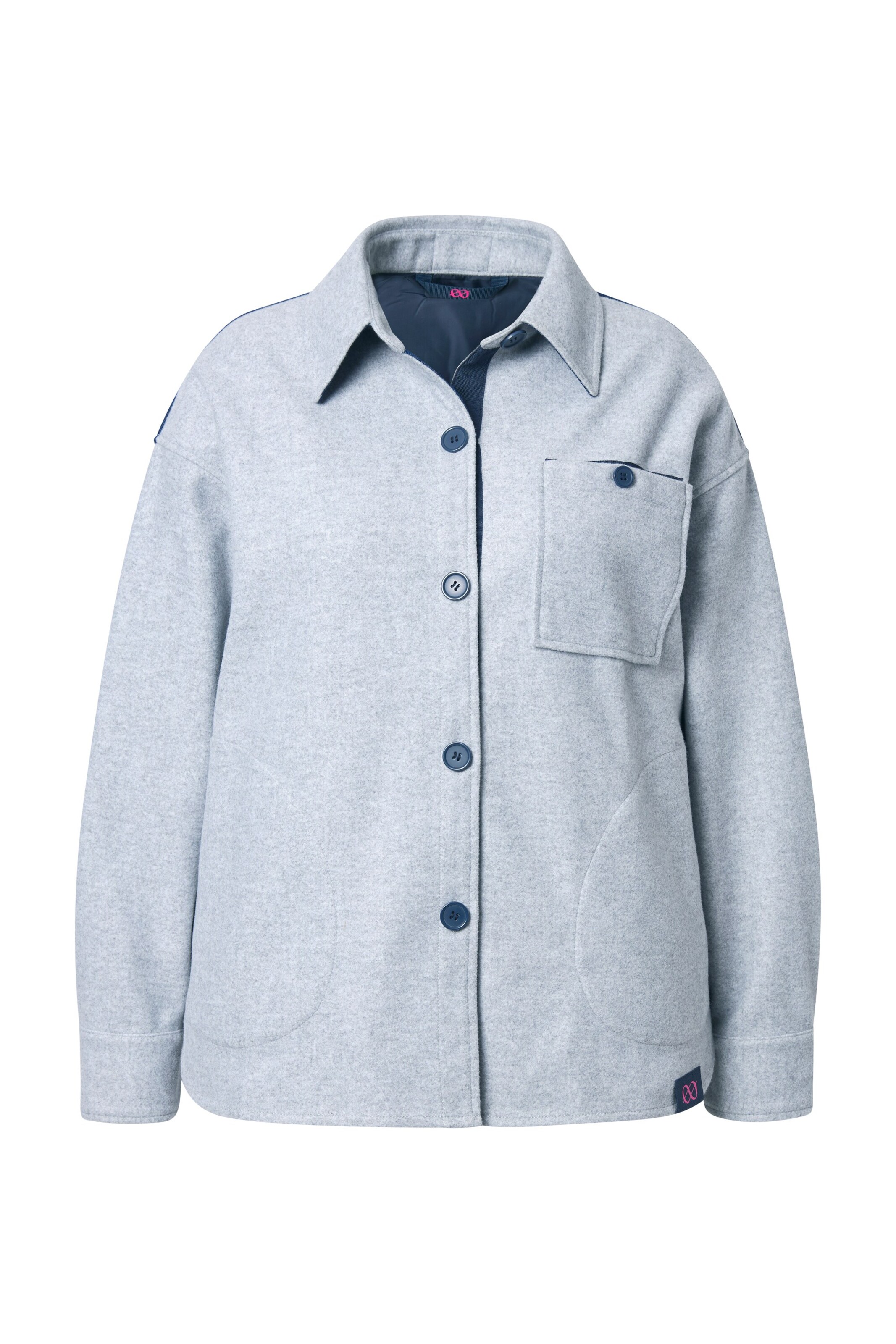 LAURASØN Between-season jacket in Grey: front