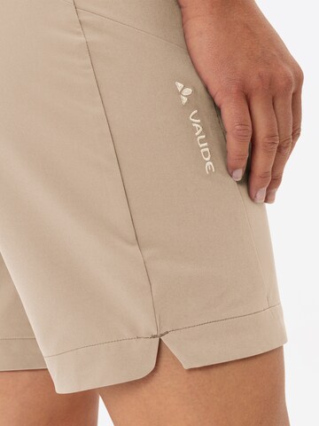 VAUDE Regular Outdoor trousers 'Skomer BM STS' in Beige