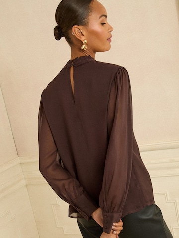 Camicia da donna di love & roses in marrone