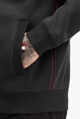 CAMP DAVID Sweatjacke mit Logo Prints, Stickereien und Patches in Schwarz
