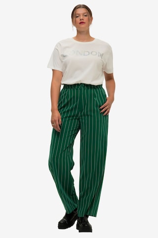 Studio Untold Wide leg Pleat-Front Pants in Green