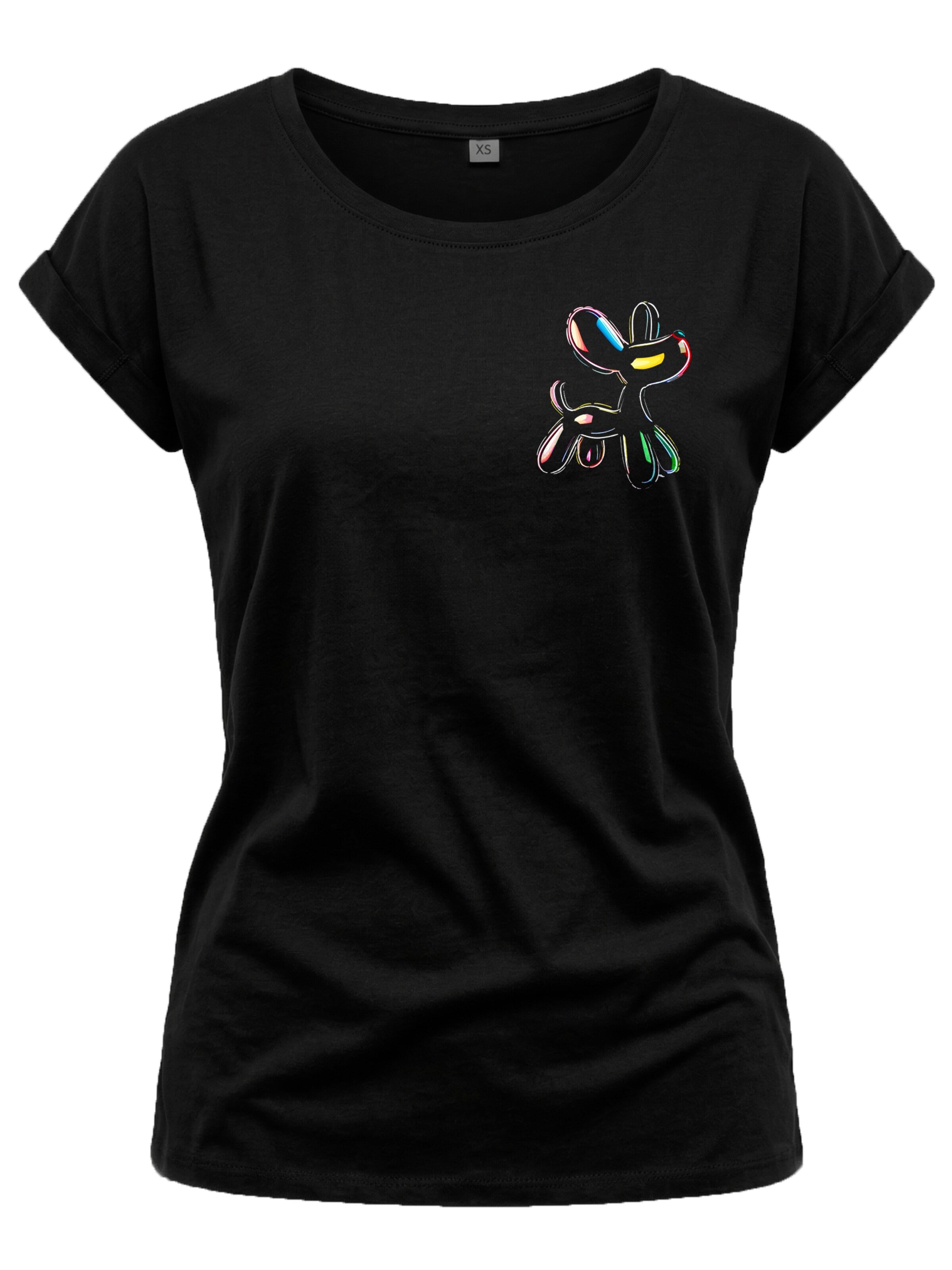 MAKAYA Shirt 'Dog Ballon' in Black: front