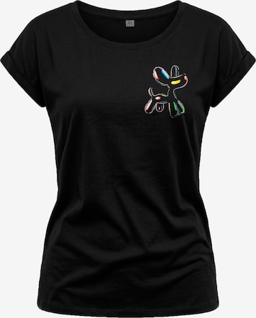 MAKAYA Shirt 'Dog Ballon' in Black: front