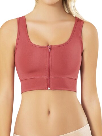 Top sportivo 'Ziplift' di fashionshowcase in rosso