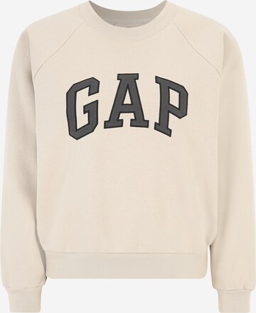 Sweat-shirt 'HOLIDAY' Gap Petite en beige : devant