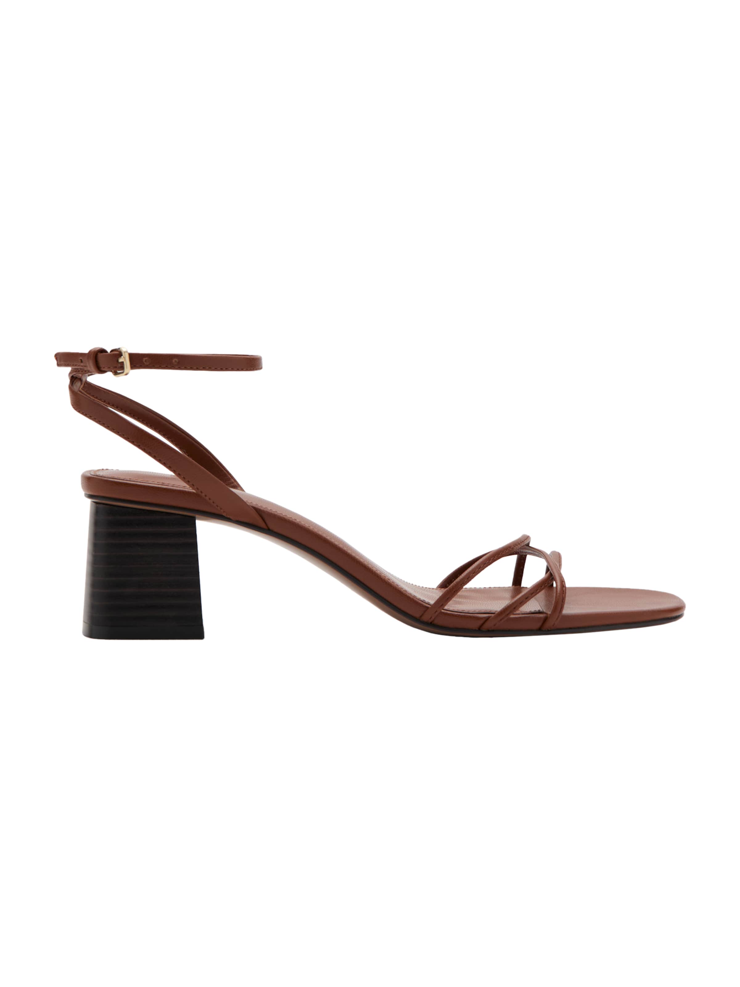 MANGO Sandale 'RAY' in Braun: Vorderseite