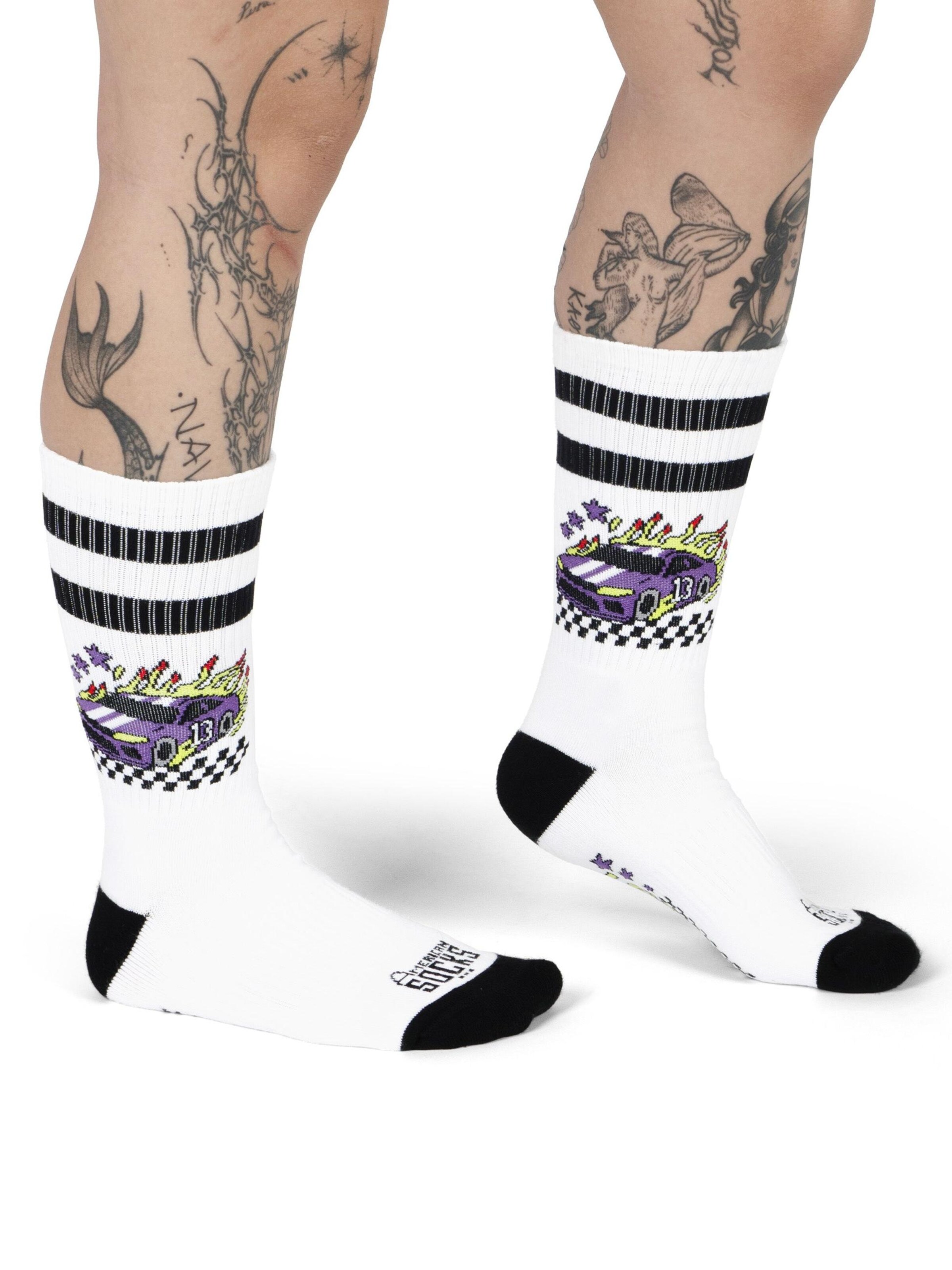 Calzino 'Nascar' di American Socks in bianco