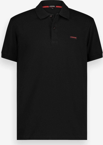 LEBASQ Shirt 'Chet's Piqué Polo' in Schwarz: Vorderseite
