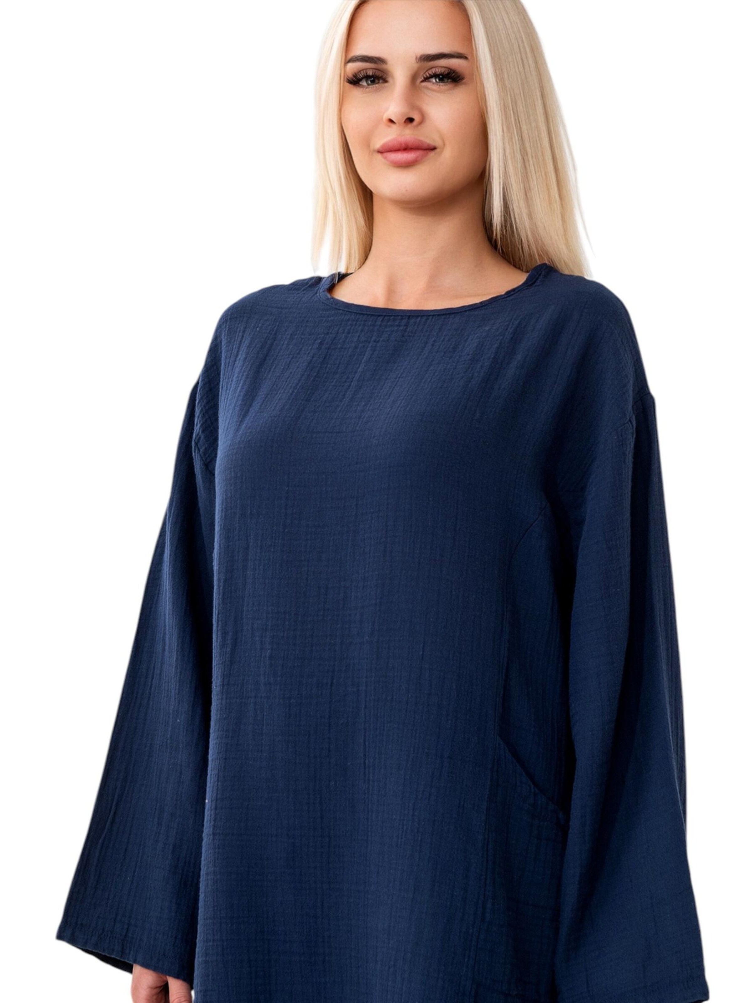 WENOR Bluse 'NISA'‌‌‌ in Blau