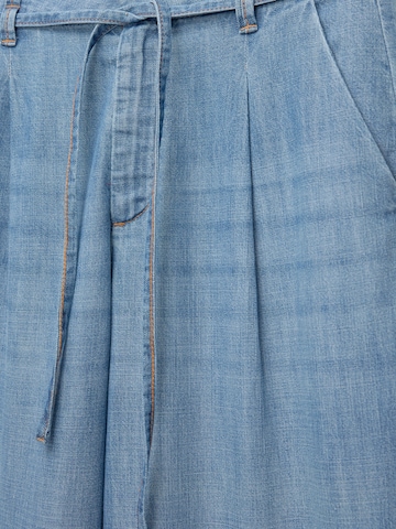 Wide leg Jeans con pieghe di Pull&Bear in blu
