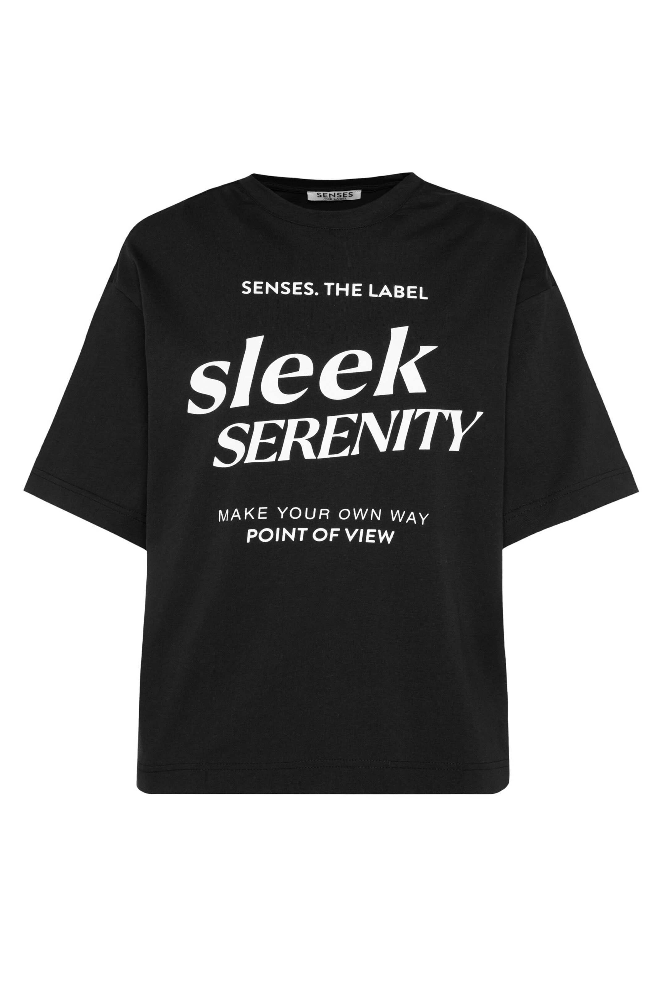 SENSES.THE LABEL T-Shirt in Schwarz: Vorderseite