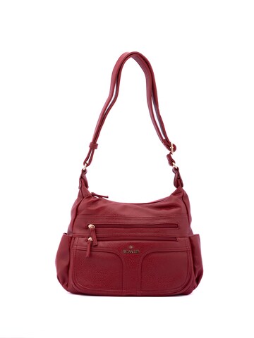 Borsa a spalla 'Borsa a Spalla Donna Ecopelle - Zip e Tasche Multiple' di B. Cavalli in rosso: frontale