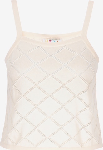 IZIA Gebreide top in Beige: voorkant
