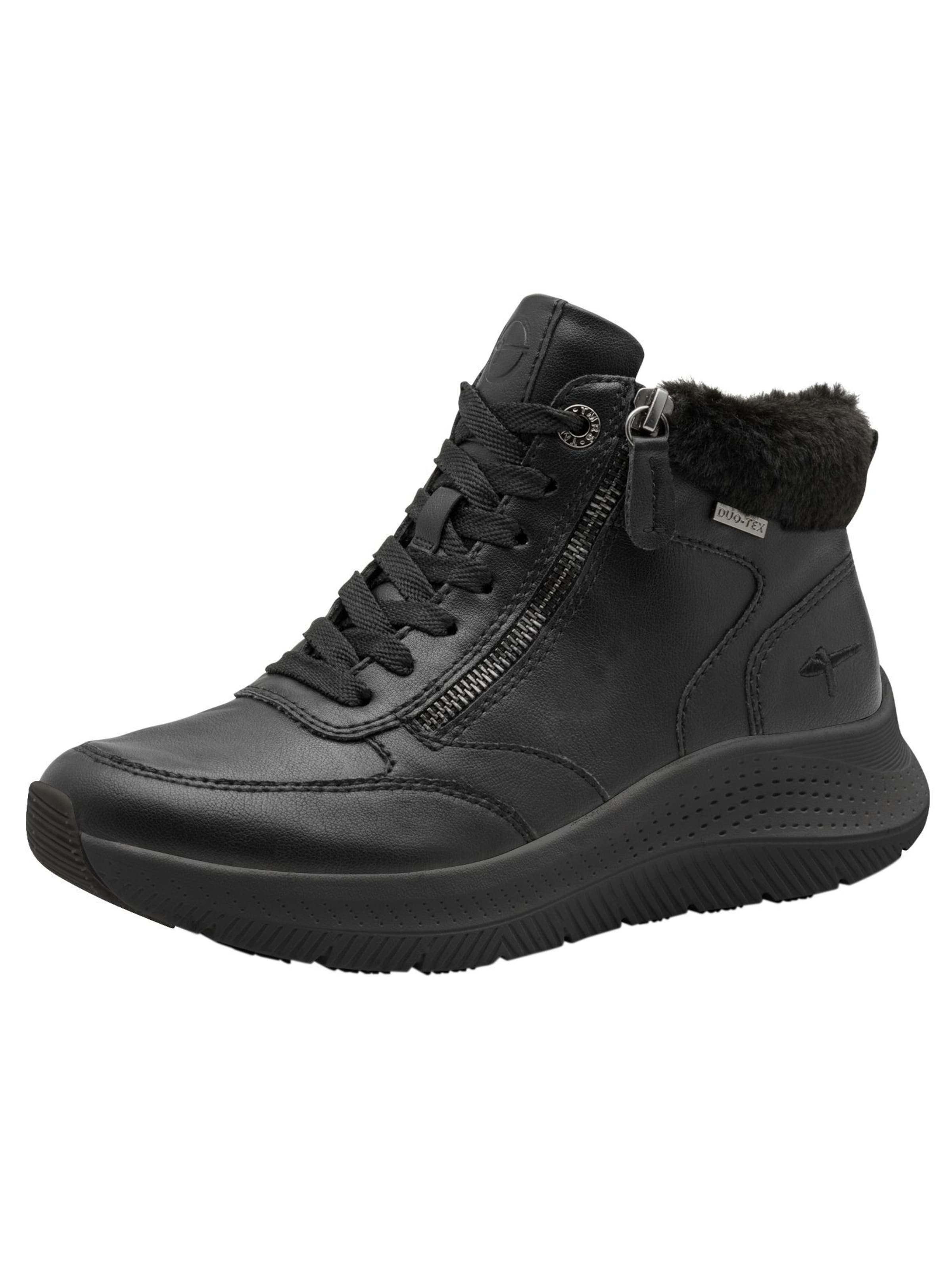 Bottines à lacets Tamaris en noir : devant