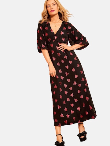 Robe love & roses en noir : devant