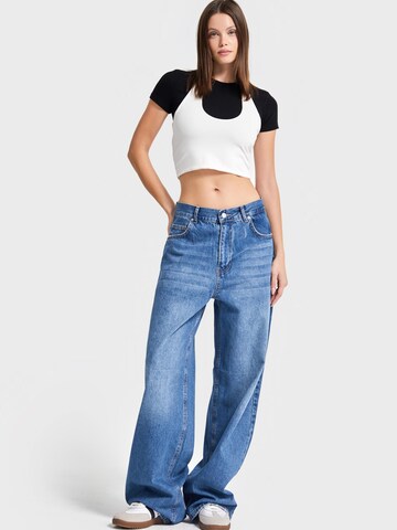 IT'S BASIC Loosefit Jeans 'Loose Mid Rise Jeans' in Blauw: voorkant