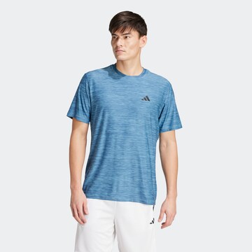 ADIDAS PERFORMANCE - Camisa funcionais 'Essentials' em azul: frente