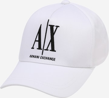 ARMANI EXCHANGE Kšiltovka – bílá: přední strana