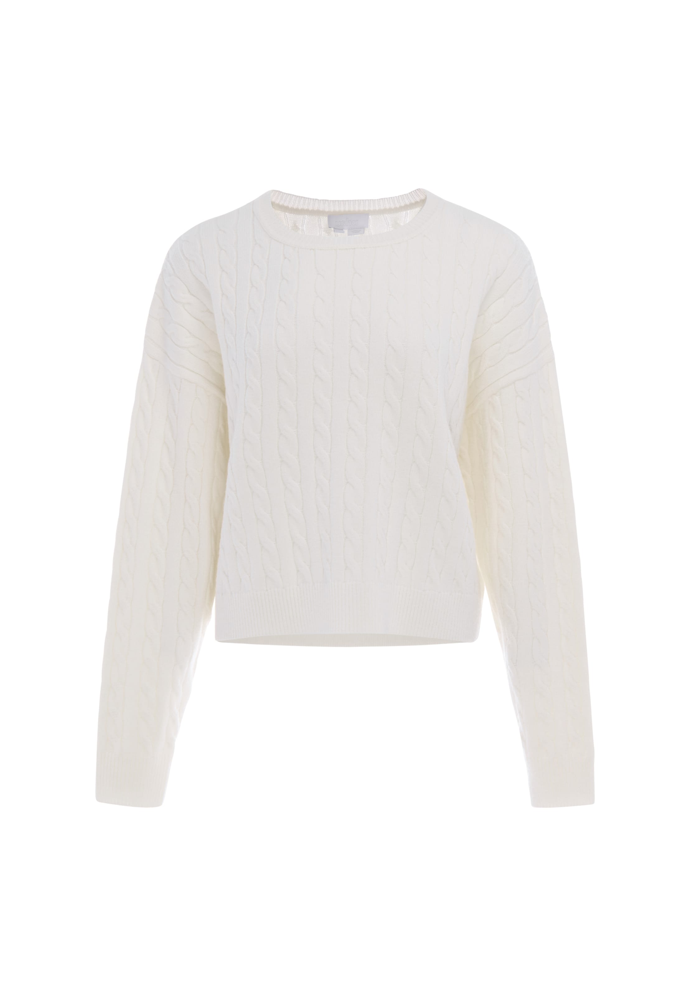 usha WHITE LABEL - Pullover 'Minimalistic' em branco: frente